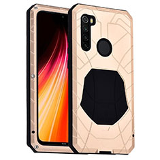 Silikon Hülle Handyhülle und Kunststoff Schutzhülle Tasche Vorder und Rückseite 360 Grad Ganzkörper R01 für Xiaomi Redmi Note 8 Gold