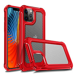Silikon Hülle Handyhülle und Kunststoff Schutzhülle Tasche Vorder und Rückseite 360 Grad Ganzkörper R02 für Apple iPhone 12 Pro Rot