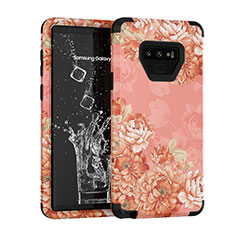 Silikon Hülle Handyhülle und Kunststoff Schutzhülle Tasche Vorder und Rückseite 360 Grad U01 für Samsung Galaxy Note 9 Rosegold