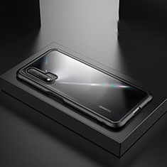 Silikon Hülle Handyhülle und Kunststoff Schutzhülle Tasche Z01 für Huawei Nova 6 Schwarz