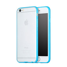 Silikon Hülle Rahmen Schutzhülle Durchsichtig Transparent Matt für Apple iPhone 6 Blau