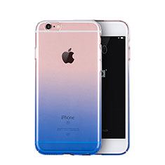 Silikon Hülle Ultra Dünn Schutzhülle Durchsichtig Farbverlauf für Apple iPhone 6S Plus Blau