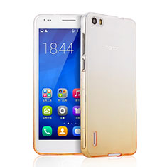 Silikon Hülle Ultra Dünn Schutzhülle Durchsichtig Farbverlauf für Huawei Honor 6 Gelb