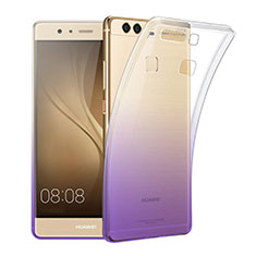Silikon Hülle Ultra Dünn Schutzhülle Durchsichtig Farbverlauf für Huawei P9 Plus Violett