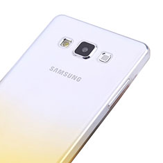 Silikon Hülle Ultra Dünn Schutzhülle Durchsichtig Farbverlauf für Samsung Galaxy A5 SM-500F Gelb