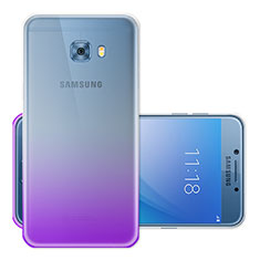 Silikon Hülle Ultra Dünn Schutzhülle Durchsichtig Farbverlauf für Samsung Galaxy C5 Pro C5010 Violett