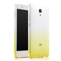 Silikon Hülle Ultra Dünn Schutzhülle Durchsichtig Farbverlauf für Xiaomi Mi 4 Gelb