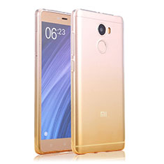 Silikon Hülle Ultra Dünn Schutzhülle Durchsichtig Farbverlauf für Xiaomi Redmi 4 Standard Edition Gelb