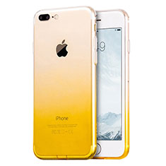 Silikon Hülle Ultra Dünn Schutzhülle Durchsichtig Farbverlauf G01 für Apple iPhone 8 Plus Gelb