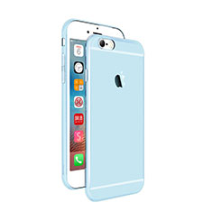 Silikon Hülle Ultra Dünn Schutzhülle Durchsichtig Transparent für Apple iPhone 6 Blau