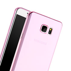 Silikon Hülle Ultra Dünn Schutzhülle Durchsichtig Transparent für Samsung Galaxy Note 5 N9200 N920 N920F Rosa