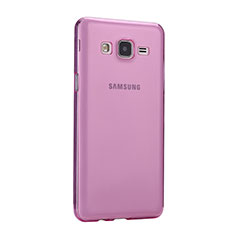 Silikon Hülle Ultra Dünn Schutzhülle Durchsichtig Transparent für Samsung Galaxy On5 G550FY Rosa