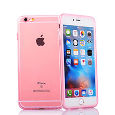 Silikon Schutzhülle Flip Hülle Durchsichtig Transparent für Apple iPhone 6S Plus Rosa