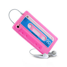 Silikon Schutzhülle Gummi Tasche Cassette für Apple iPhone 4S Rosa