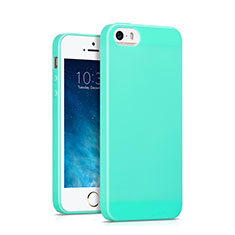 Silikon Schutzhülle Gummi Tasche für Apple iPhone 5 Cyan