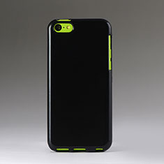 Silikon Schutzhülle Gummi Tasche für Apple iPhone 5C Schwarz