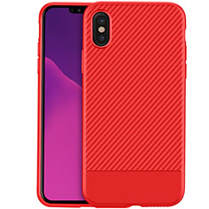 Silikon Schutzhülle Gummi Tasche Köper für Apple iPhone X Rot