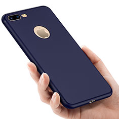 Silikon Schutzhülle Gummi Tasche Loch für Apple iPhone 7 Plus Blau