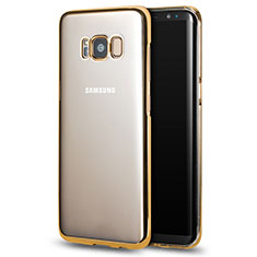 Silikon Schutzhülle Rahmen Tasche Durchsichtig Transparent für Samsung Galaxy S8 Gold