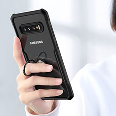 Silikon Schutzhülle Rahmen Tasche Durchsichtig Transparent Spiegel für Samsung Galaxy S10 5G Schwarz