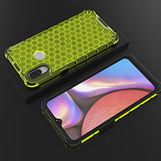 Silikon Schutzhülle Rahmen Tasche Hülle Durchsichtig Transparent 360 Grad Ganzkörper AM1 für Samsung Galaxy A10s Grün