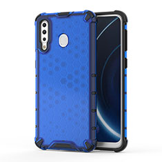 Silikon Schutzhülle Rahmen Tasche Hülle Durchsichtig Transparent 360 Grad Ganzkörper AM1 für Samsung Galaxy A40s Blau