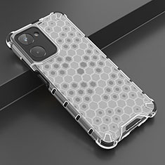 Silikon Schutzhülle Rahmen Tasche Hülle Durchsichtig Transparent 360 Grad Ganzkörper AM2 für Realme 10 4G Weiß