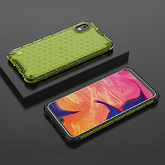 Silikon Schutzhülle Rahmen Tasche Hülle Durchsichtig Transparent 360 Grad Ganzkörper AM2 für Samsung Galaxy A10 Grün