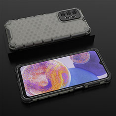 Silikon Schutzhülle Rahmen Tasche Hülle Durchsichtig Transparent 360 Grad Ganzkörper AM2 für Samsung Galaxy A23 4G Schwarz