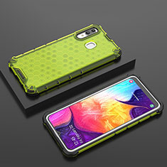 Silikon Schutzhülle Rahmen Tasche Hülle Durchsichtig Transparent 360 Grad Ganzkörper AM2 für Samsung Galaxy A30 Grün