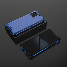 Silikon Schutzhülle Rahmen Tasche Hülle Durchsichtig Transparent 360 Grad Ganzkörper AM2 für Samsung Galaxy A81 Blau