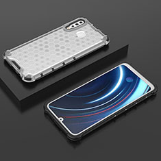 Silikon Schutzhülle Rahmen Tasche Hülle Durchsichtig Transparent 360 Grad Ganzkörper AM2 für Samsung Galaxy M30 Weiß