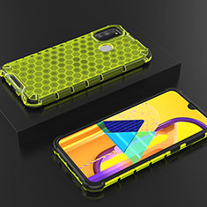 Silikon Schutzhülle Rahmen Tasche Hülle Durchsichtig Transparent 360 Grad Ganzkörper AM2 für Samsung Galaxy M30s Grün