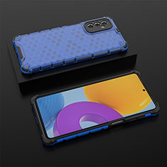 Silikon Schutzhülle Rahmen Tasche Hülle Durchsichtig Transparent 360 Grad Ganzkörper AM2 für Samsung Galaxy M52 5G Blau
