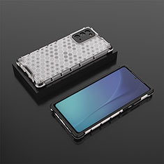 Silikon Schutzhülle Rahmen Tasche Hülle Durchsichtig Transparent 360 Grad Ganzkörper AM2 für Samsung Galaxy Note 20 5G Weiß