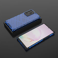 Silikon Schutzhülle Rahmen Tasche Hülle Durchsichtig Transparent 360 Grad Ganzkörper AM2 für Samsung Galaxy Note 20 Ultra 5G Blau
