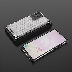Silikon Schutzhülle Rahmen Tasche Hülle Durchsichtig Transparent 360 Grad Ganzkörper AM2 für Samsung Galaxy Note 20 Ultra 5G Weiß