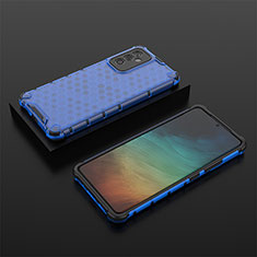 Silikon Schutzhülle Rahmen Tasche Hülle Durchsichtig Transparent 360 Grad Ganzkörper AM2 für Samsung Galaxy Quantum2 5G Blau