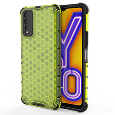 Silikon Schutzhülle Rahmen Tasche Hülle Durchsichtig Transparent 360 Grad Ganzkörper AM2 für Vivo Y11s Grün