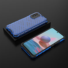 Silikon Schutzhülle Rahmen Tasche Hülle Durchsichtig Transparent 360 Grad Ganzkörper AM2 für Xiaomi Poco M5S Blau