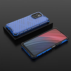 Silikon Schutzhülle Rahmen Tasche Hülle Durchsichtig Transparent 360 Grad Ganzkörper AM2 für Xiaomi Poco X3 GT 5G Blau