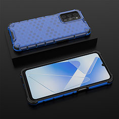 Silikon Schutzhülle Rahmen Tasche Hülle Durchsichtig Transparent 360 Grad Ganzkörper AM3 für Oppo A55 5G Blau