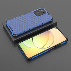 Silikon Schutzhülle Rahmen Tasche Hülle Durchsichtig Transparent 360 Grad Ganzkörper AM3 für Realme 10 4G Blau