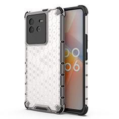 Silikon Schutzhülle Rahmen Tasche Hülle Durchsichtig Transparent 360 Grad Ganzkörper AM3 für Vivo iQOO Neo6 5G Weiß