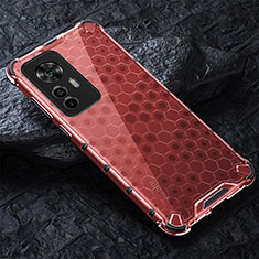Silikon Schutzhülle Rahmen Tasche Hülle Durchsichtig Transparent 360 Grad Ganzkörper AM3 für Xiaomi Mi 12T Pro 5G Rot