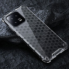 Silikon Schutzhülle Rahmen Tasche Hülle Durchsichtig Transparent 360 Grad Ganzkörper AM3 für Xiaomi Mi 13 Pro 5G Weiß