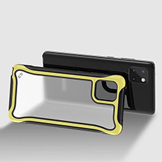Silikon Schutzhülle Rahmen Tasche Hülle Durchsichtig Transparent 360 Grad Ganzkörper für Samsung Galaxy A81 Gelb