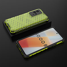 Silikon Schutzhülle Rahmen Tasche Hülle Durchsichtig Transparent 360 Grad Ganzkörper M02 für Vivo iQOO 8 5G Grün