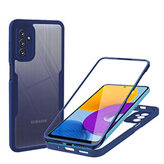 Silikon Schutzhülle Rahmen Tasche Hülle Durchsichtig Transparent 360 Grad Ganzkörper MJ1 für Samsung Galaxy M52 5G Blau