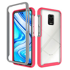 Silikon Schutzhülle Rahmen Tasche Hülle Durchsichtig Transparent 360 Grad Ganzkörper ZJ4 für Xiaomi Redmi Note 9S Pink